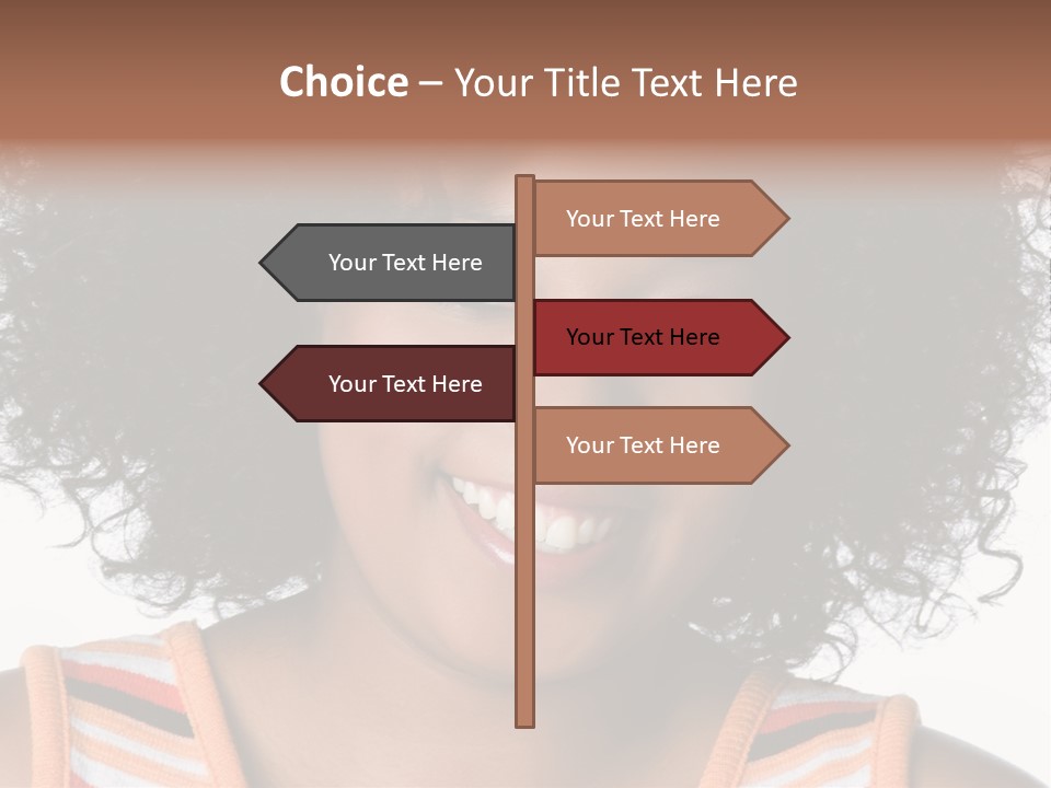 Curly Casual Smiling PowerPoint Template