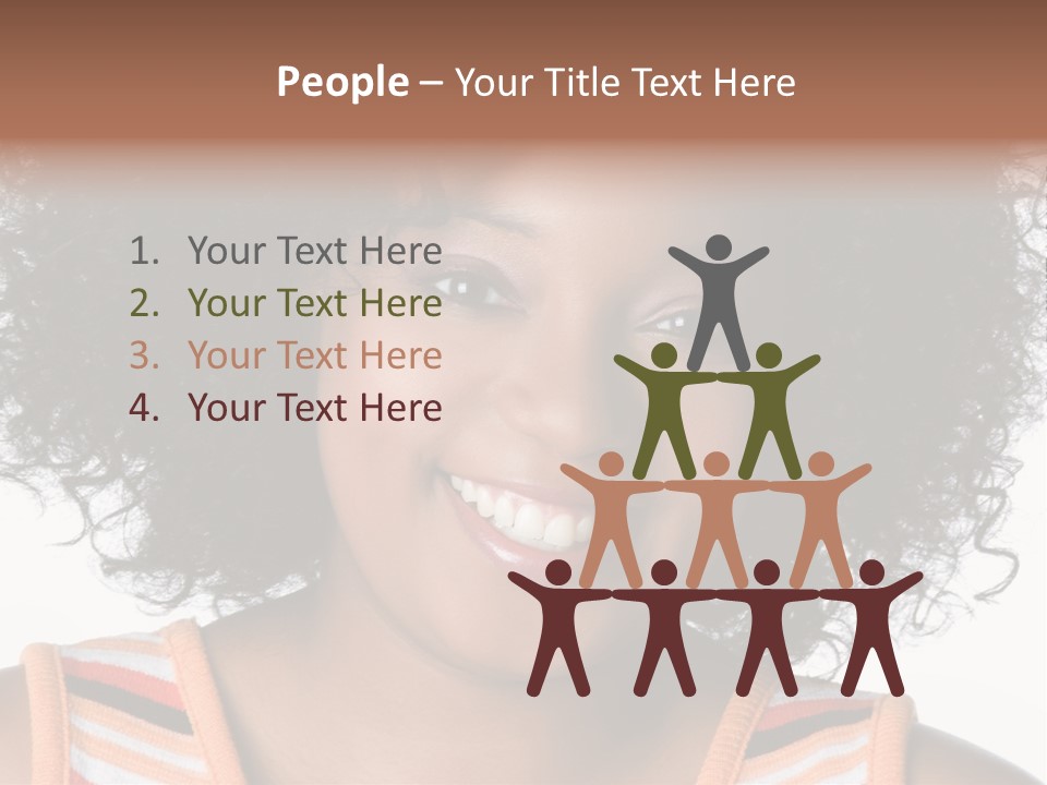 Curly Casual Smiling PowerPoint Template