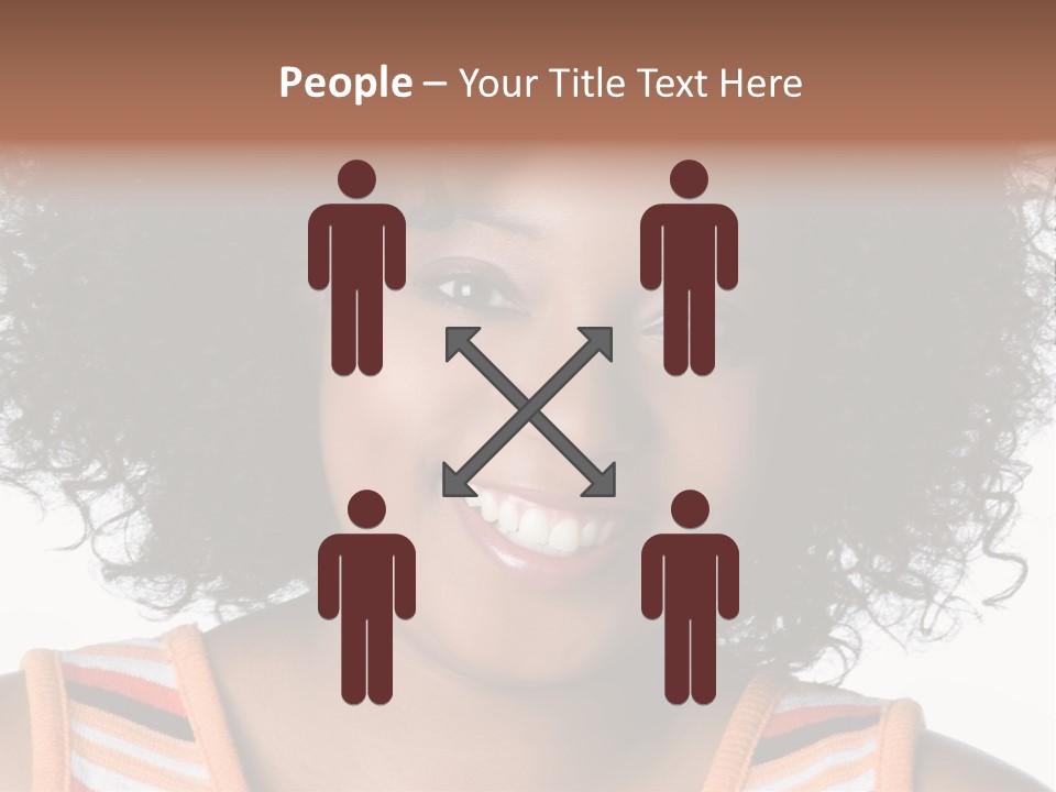 Curly Casual Smiling PowerPoint Template