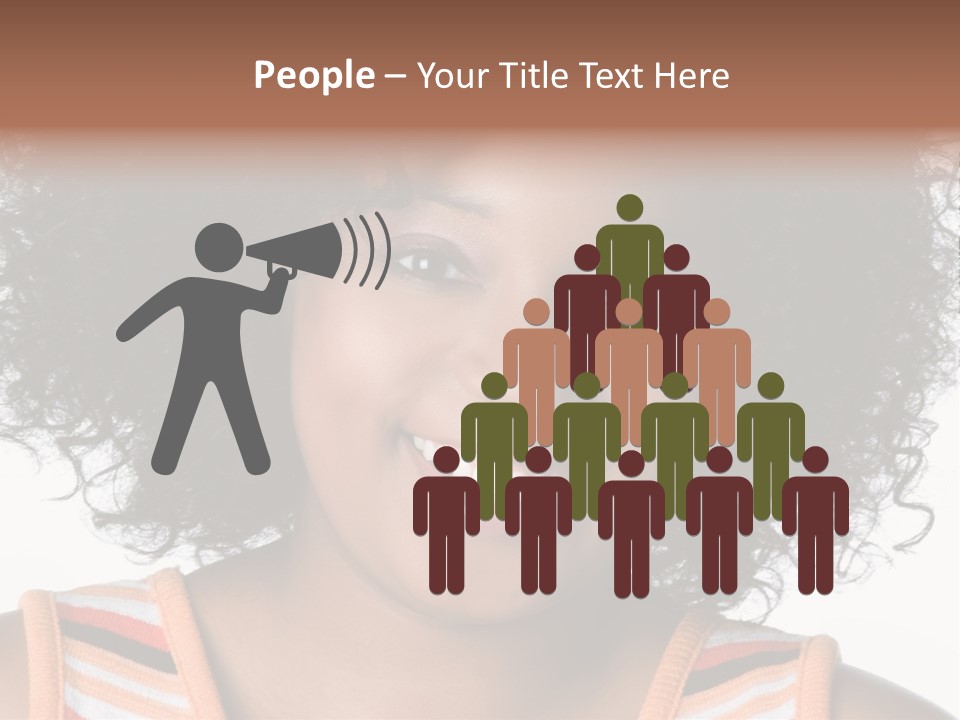 Curly Casual Smiling PowerPoint Template