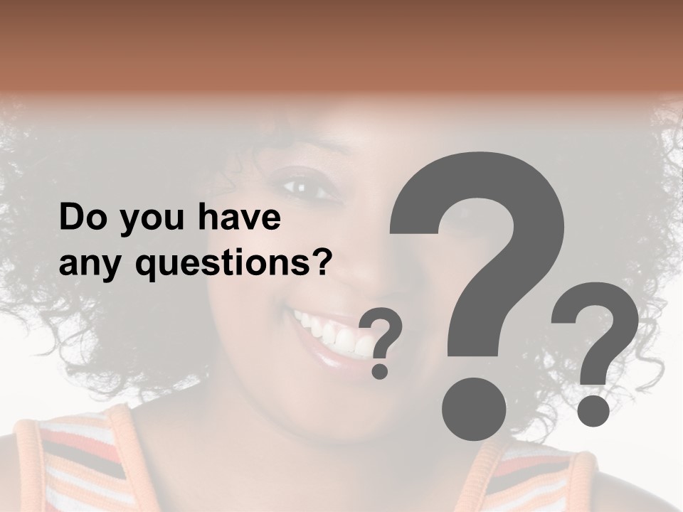 Curly Casual Smiling PowerPoint Template