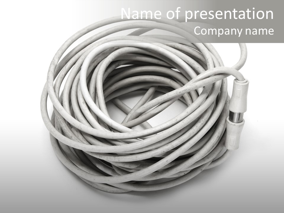 Cable Plug Connect PowerPoint Template