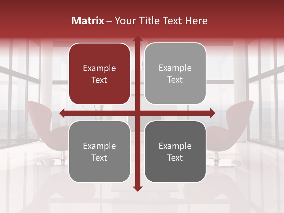 A Living Room With Two Chairs And A Fireplace PowerPoint Template