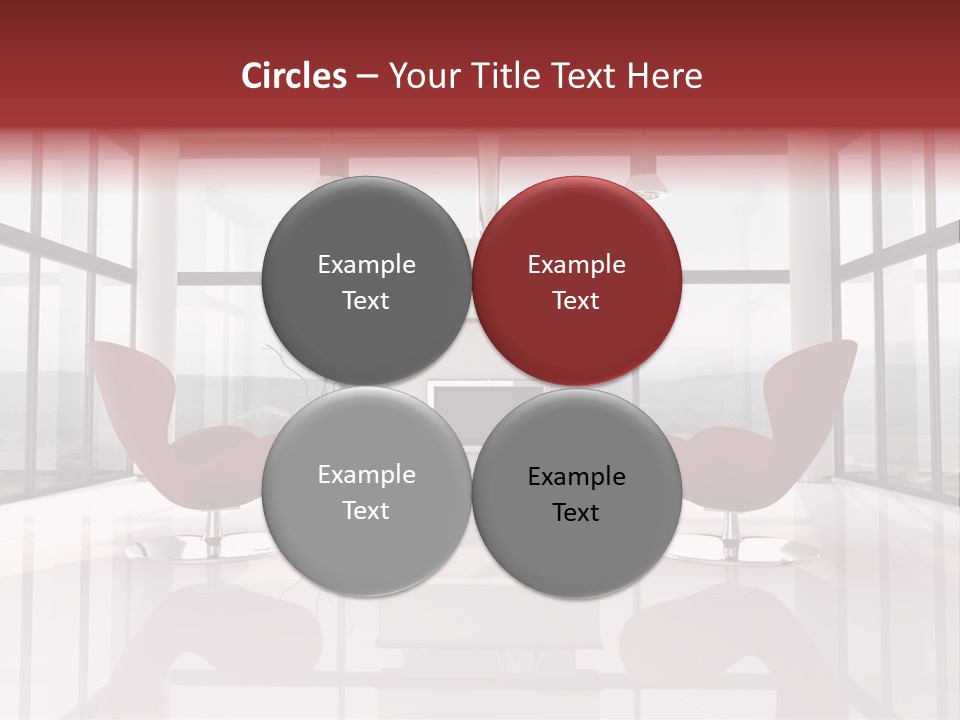 A Living Room With Two Chairs And A Fireplace PowerPoint Template