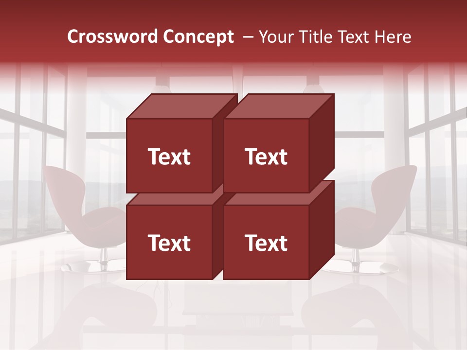 A Living Room With Two Chairs And A Fireplace PowerPoint Template