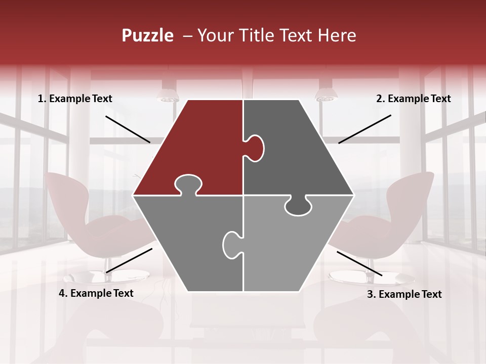 A Living Room With Two Chairs And A Fireplace PowerPoint Template