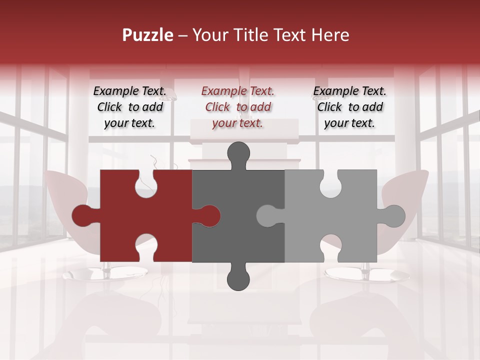 A Living Room With Two Chairs And A Fireplace PowerPoint Template