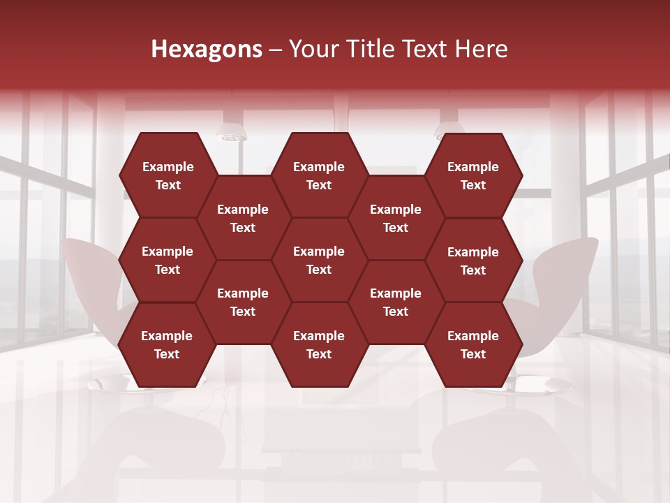 A Living Room With Two Chairs And A Fireplace PowerPoint Template