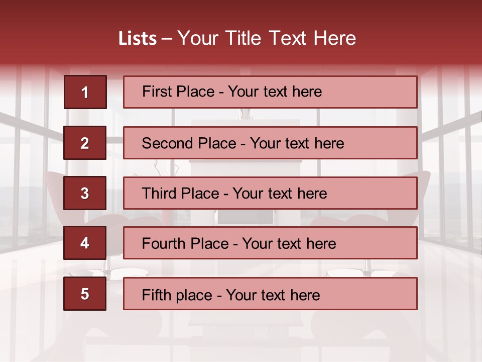 A Living Room With Two Chairs And A Fireplace PowerPoint Template