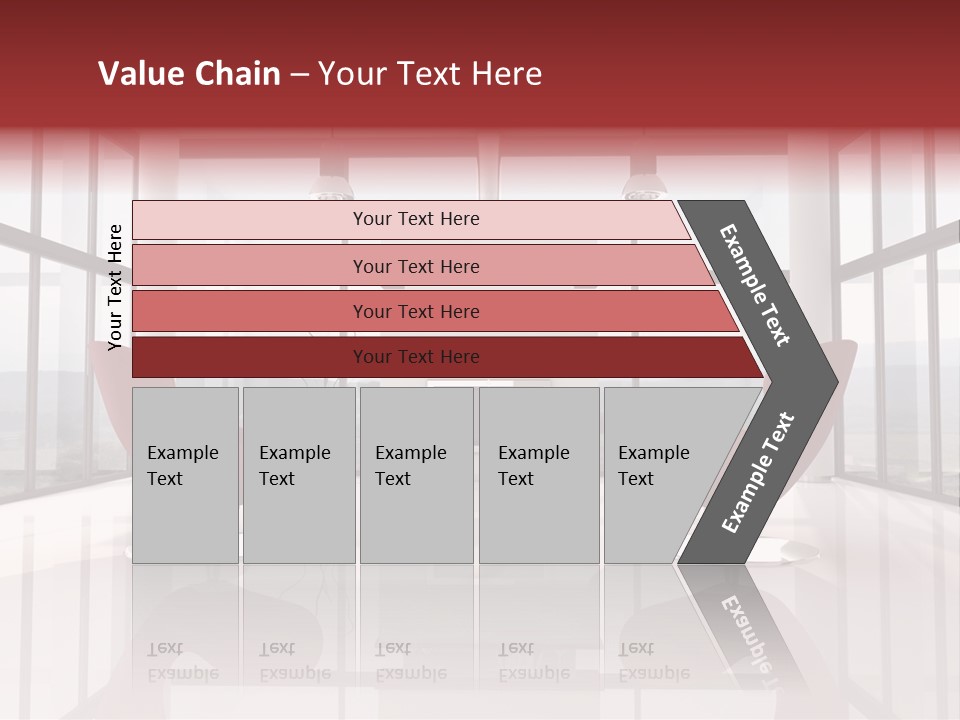 A Living Room With Two Chairs And A Fireplace PowerPoint Template