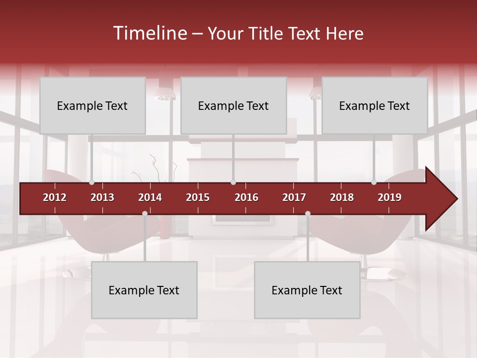 A Living Room With Two Chairs And A Fireplace PowerPoint Template