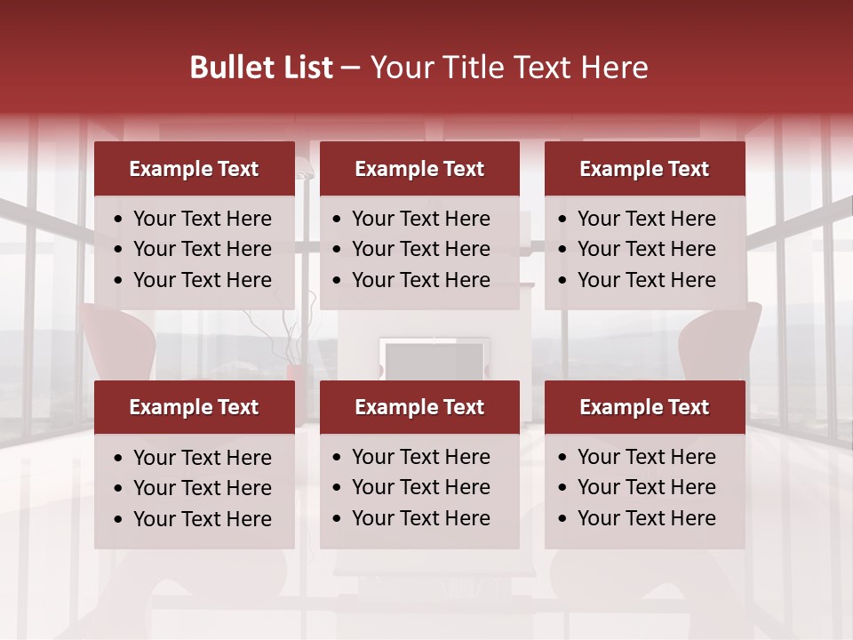 A Living Room With Two Chairs And A Fireplace PowerPoint Template