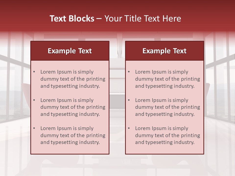 A Living Room With Two Chairs And A Fireplace PowerPoint Template