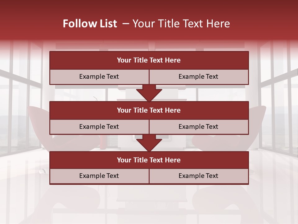 A Living Room With Two Chairs And A Fireplace PowerPoint Template