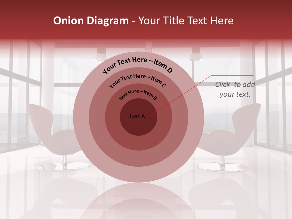 A Living Room With Two Chairs And A Fireplace PowerPoint Template