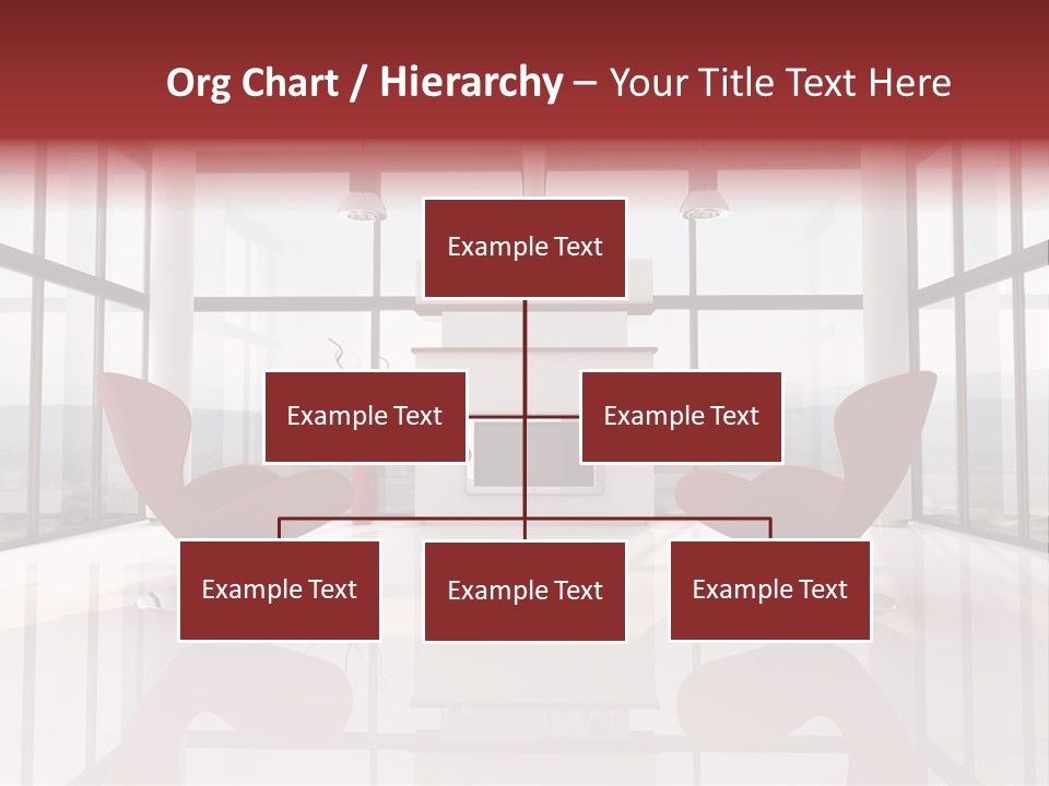 A Living Room With Two Chairs And A Fireplace PowerPoint Template