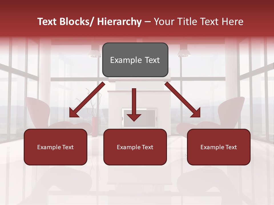 A Living Room With Two Chairs And A Fireplace PowerPoint Template