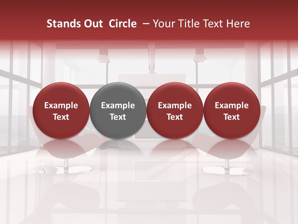 A Living Room With Two Chairs And A Fireplace PowerPoint Template