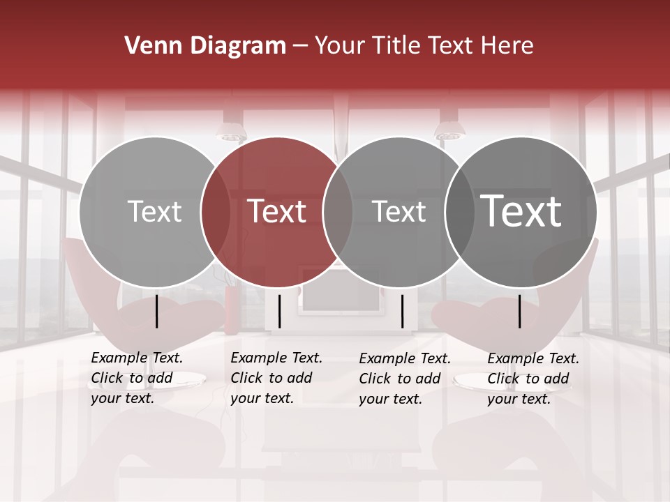 A Living Room With Two Chairs And A Fireplace PowerPoint Template