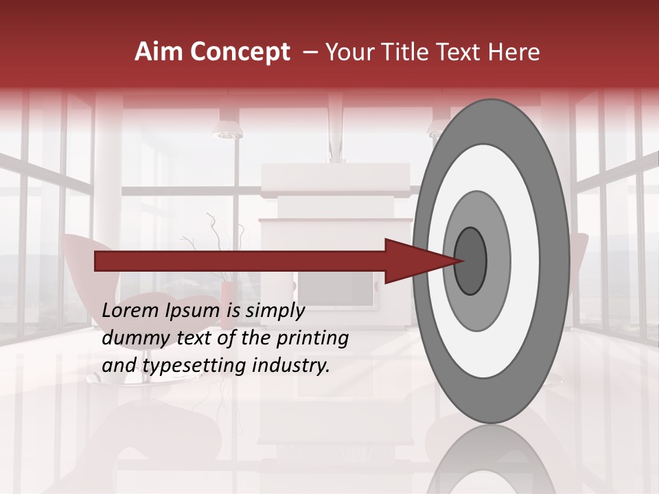 A Living Room With Two Chairs And A Fireplace PowerPoint Template