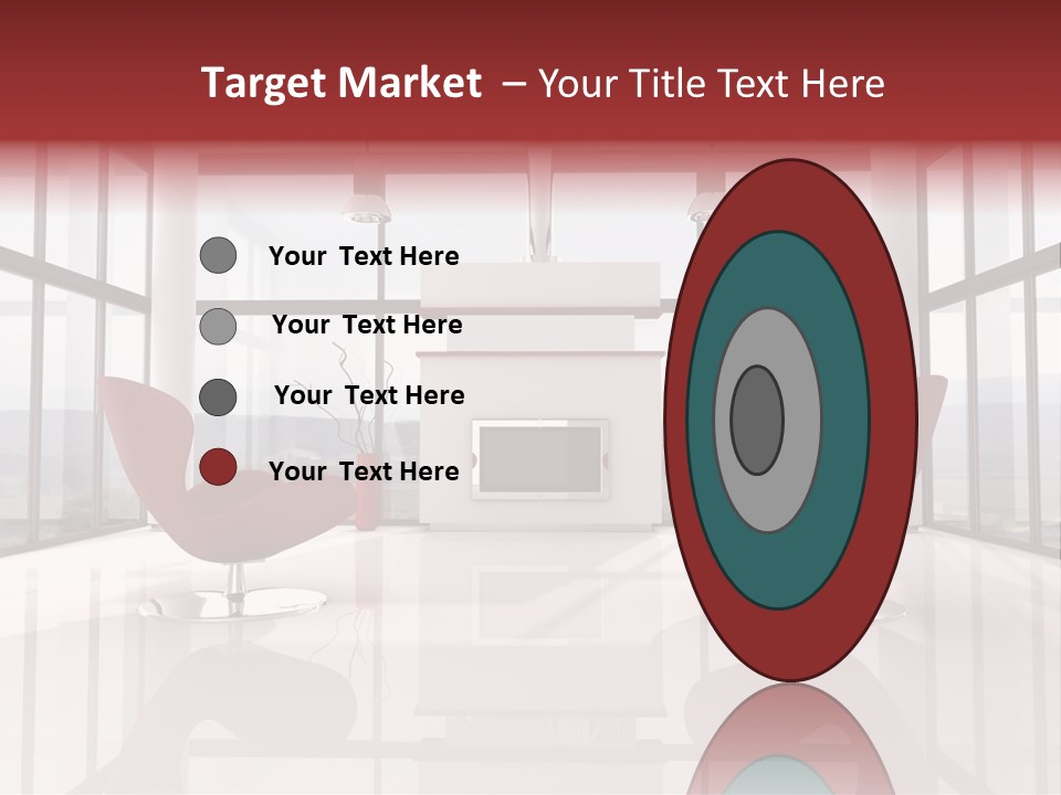 A Living Room With Two Chairs And A Fireplace PowerPoint Template