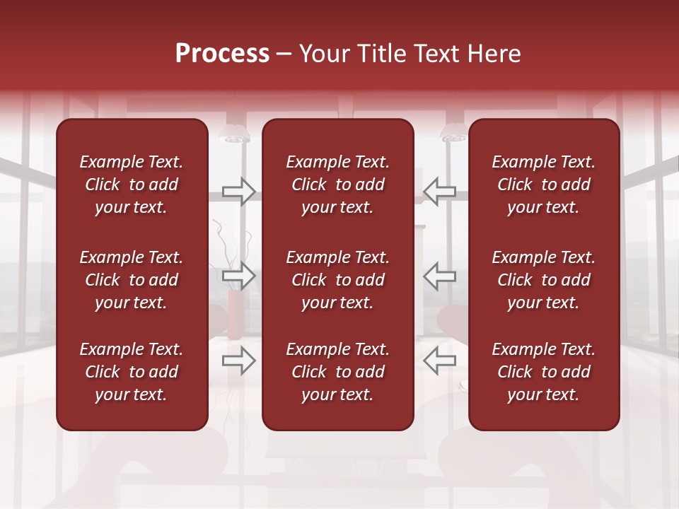 A Living Room With Two Chairs And A Fireplace PowerPoint Template