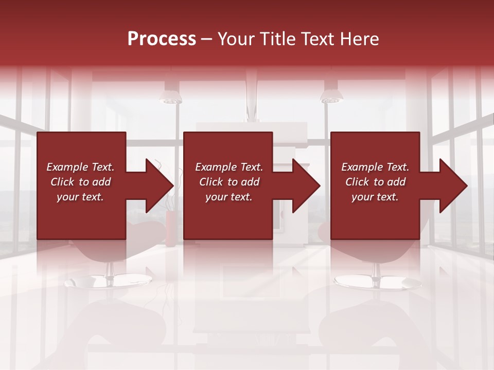 A Living Room With Two Chairs And A Fireplace PowerPoint Template