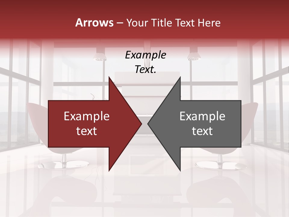 A Living Room With Two Chairs And A Fireplace PowerPoint Template