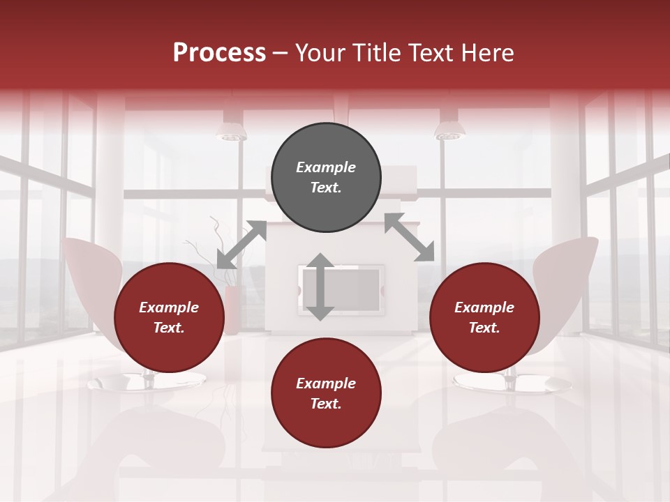 A Living Room With Two Chairs And A Fireplace PowerPoint Template
