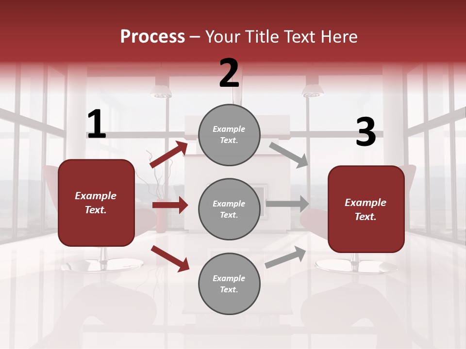 A Living Room With Two Chairs And A Fireplace PowerPoint Template