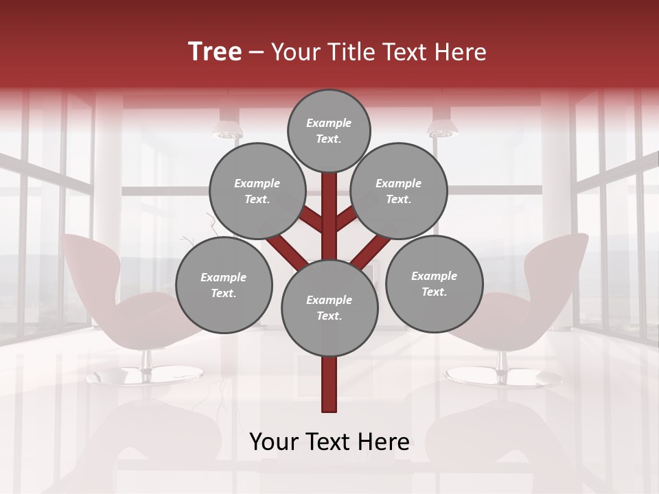 A Living Room With Two Chairs And A Fireplace PowerPoint Template