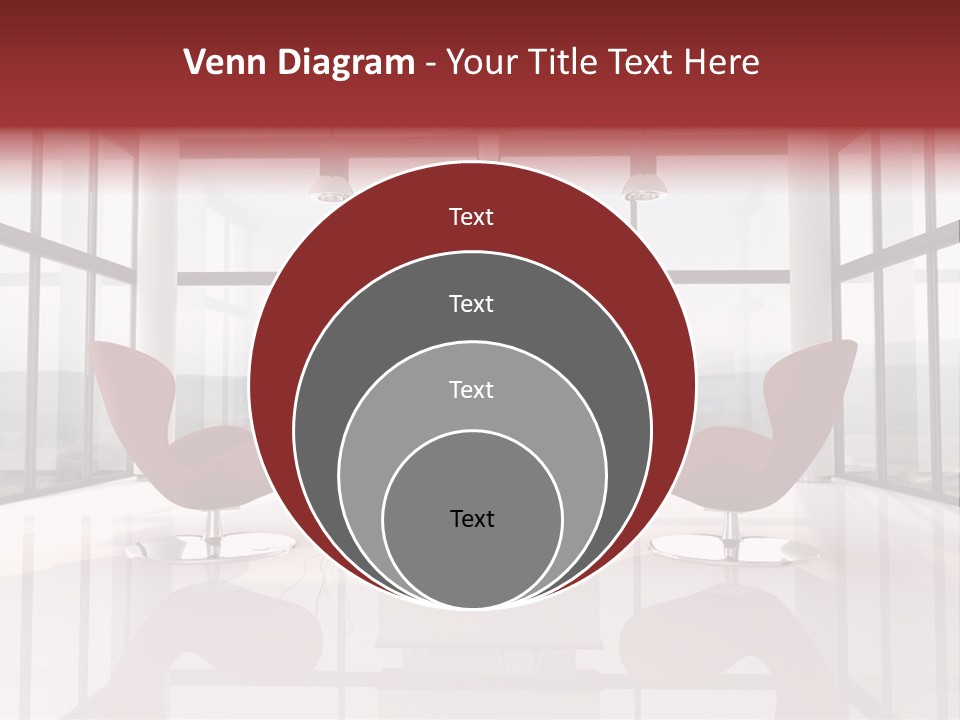 A Living Room With Two Chairs And A Fireplace PowerPoint Template