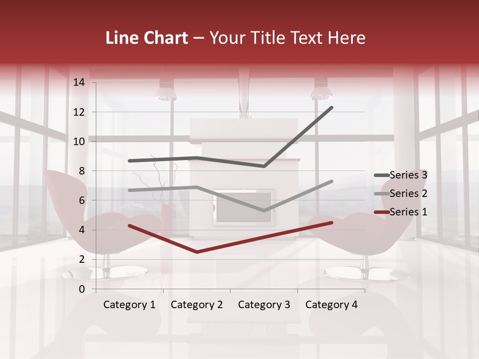 A Living Room With Two Chairs And A Fireplace PowerPoint Template