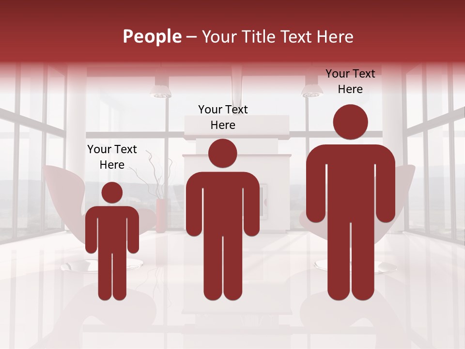 A Living Room With Two Chairs And A Fireplace PowerPoint Template