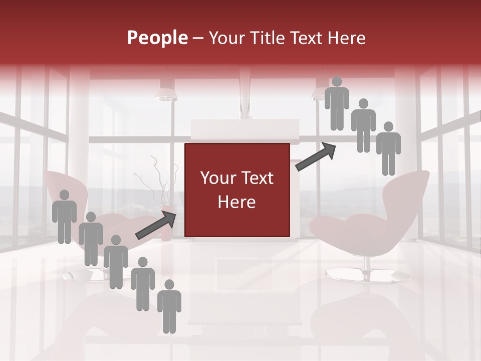 A Living Room With Two Chairs And A Fireplace PowerPoint Template