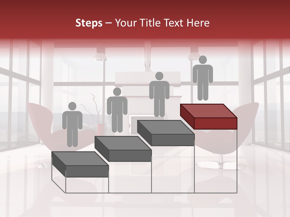 A Living Room With Two Chairs And A Fireplace PowerPoint Template