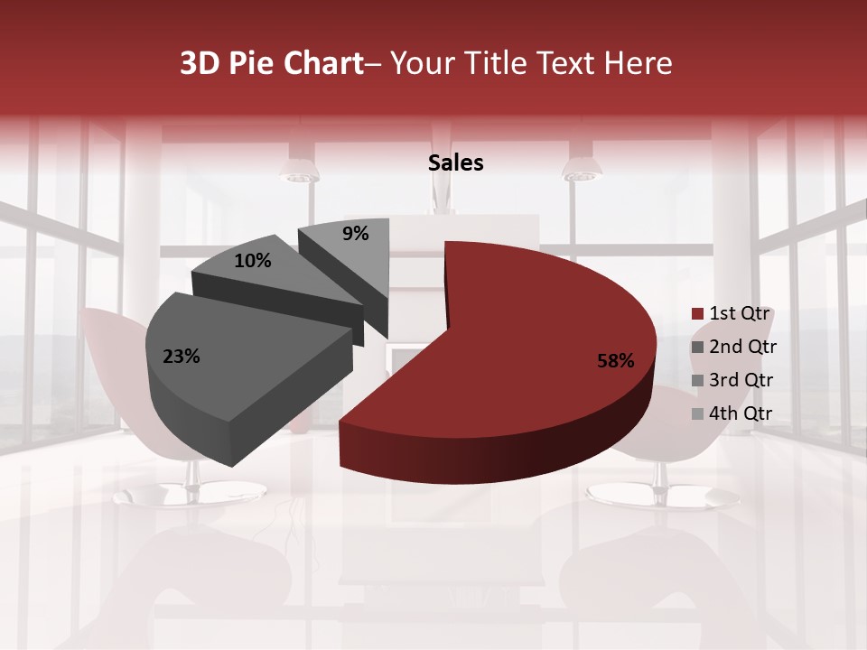 A Living Room With Two Chairs And A Fireplace PowerPoint Template