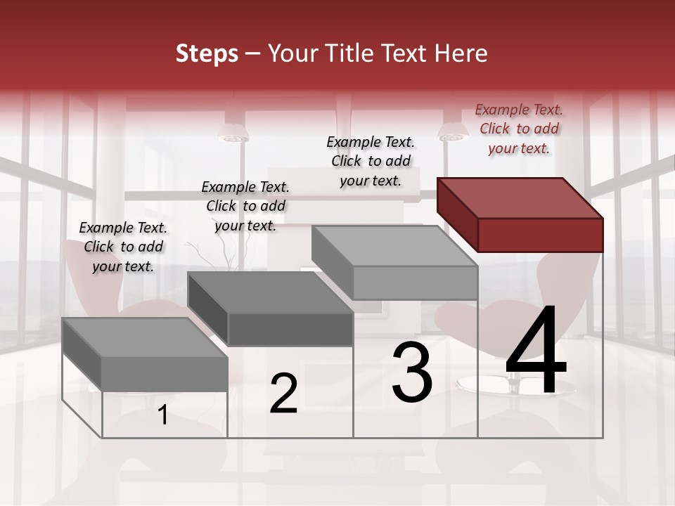 A Living Room With Two Chairs And A Fireplace PowerPoint Template
