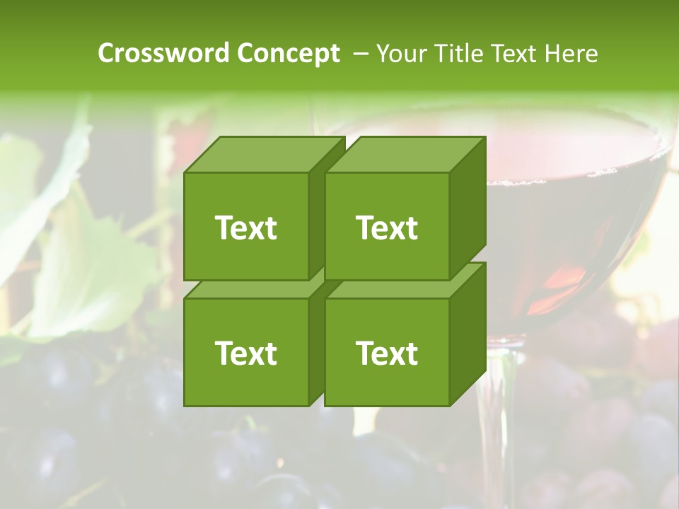 A Glass Of Red Wine Next To A Bunch Of Grapes PowerPoint Template