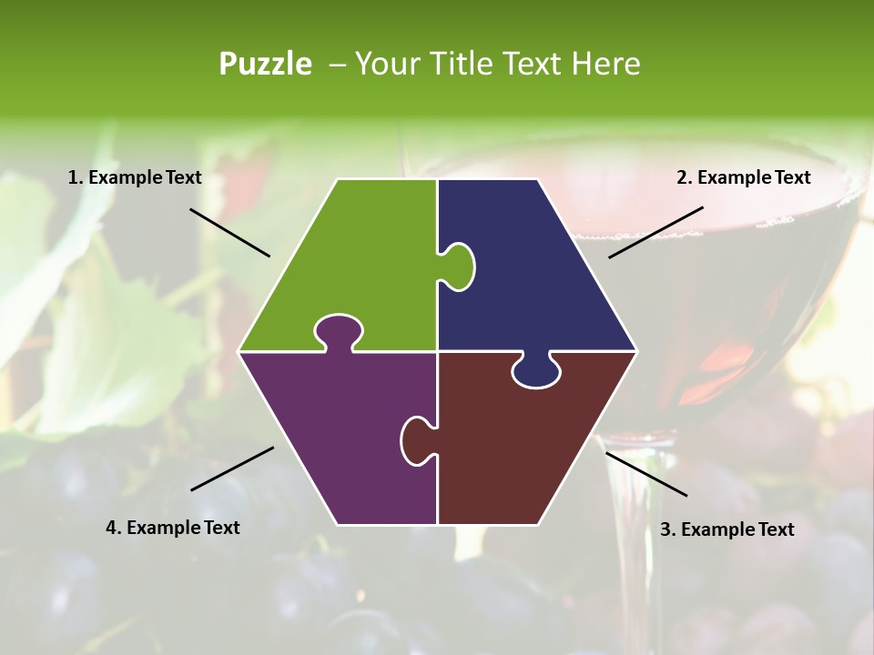 A Glass Of Red Wine Next To A Bunch Of Grapes PowerPoint Template