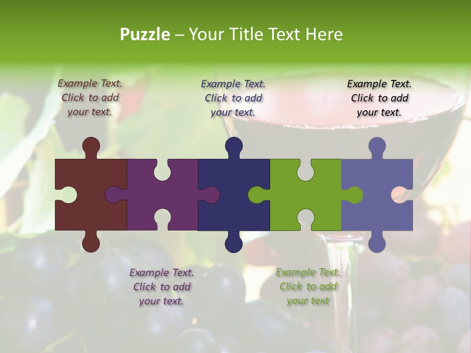 A Glass Of Red Wine Next To A Bunch Of Grapes PowerPoint Template