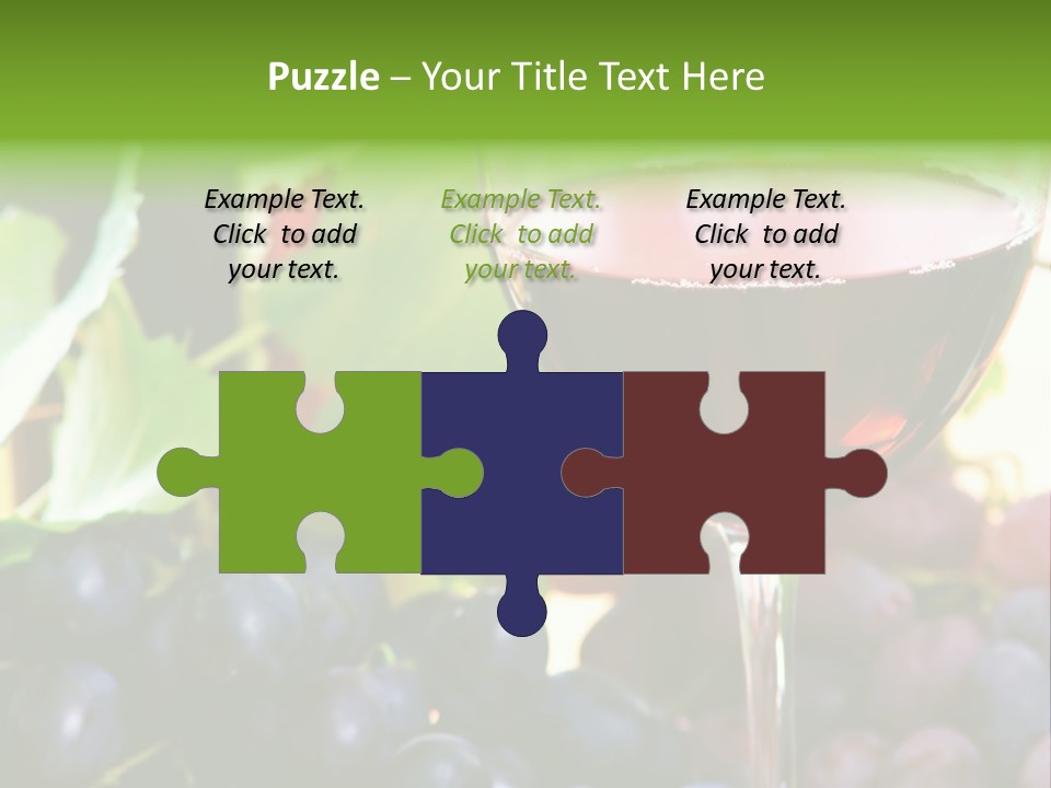 A Glass Of Red Wine Next To A Bunch Of Grapes PowerPoint Template