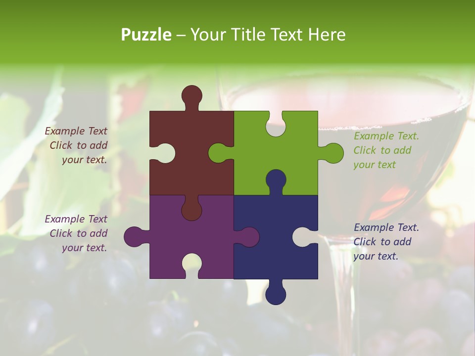 A Glass Of Red Wine Next To A Bunch Of Grapes PowerPoint Template