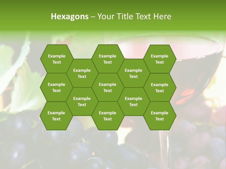 A Glass Of Red Wine Next To A Bunch Of Grapes PowerPoint Template