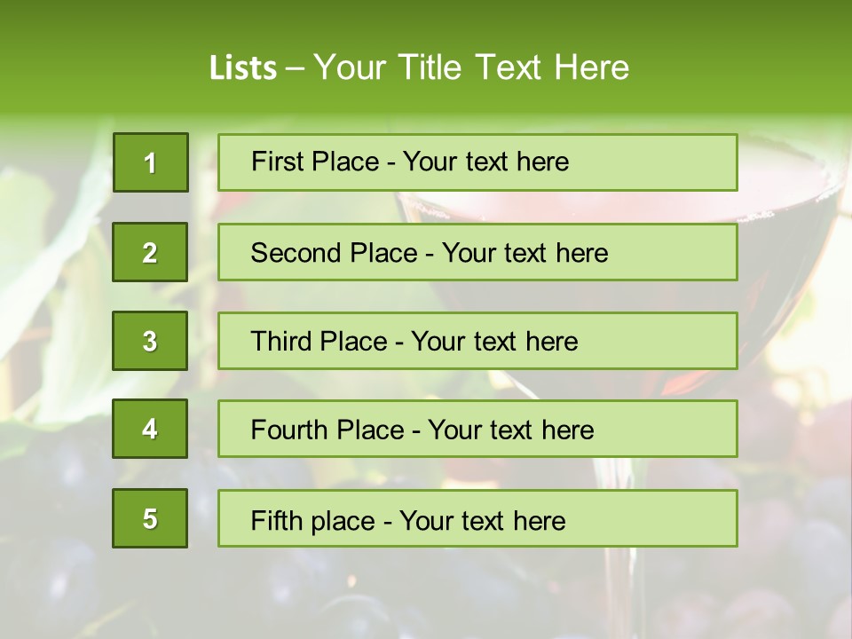 A Glass Of Red Wine Next To A Bunch Of Grapes PowerPoint Template