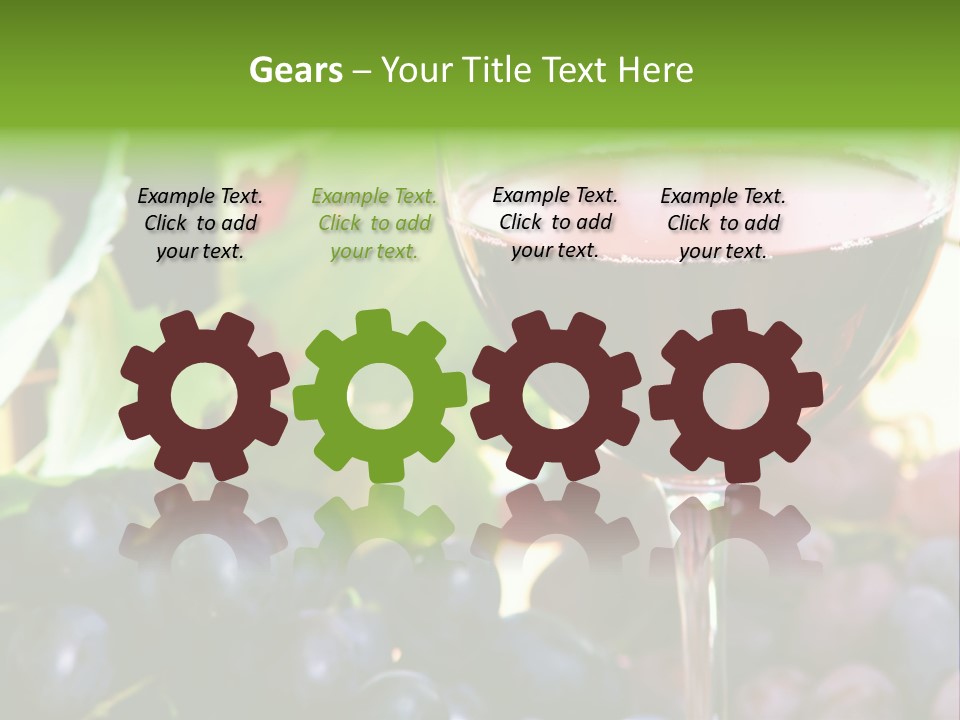 A Glass Of Red Wine Next To A Bunch Of Grapes PowerPoint Template