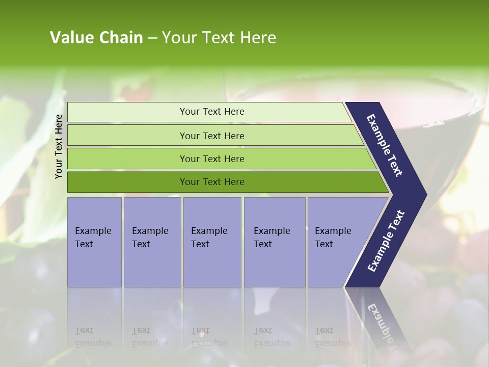 A Glass Of Red Wine Next To A Bunch Of Grapes PowerPoint Template