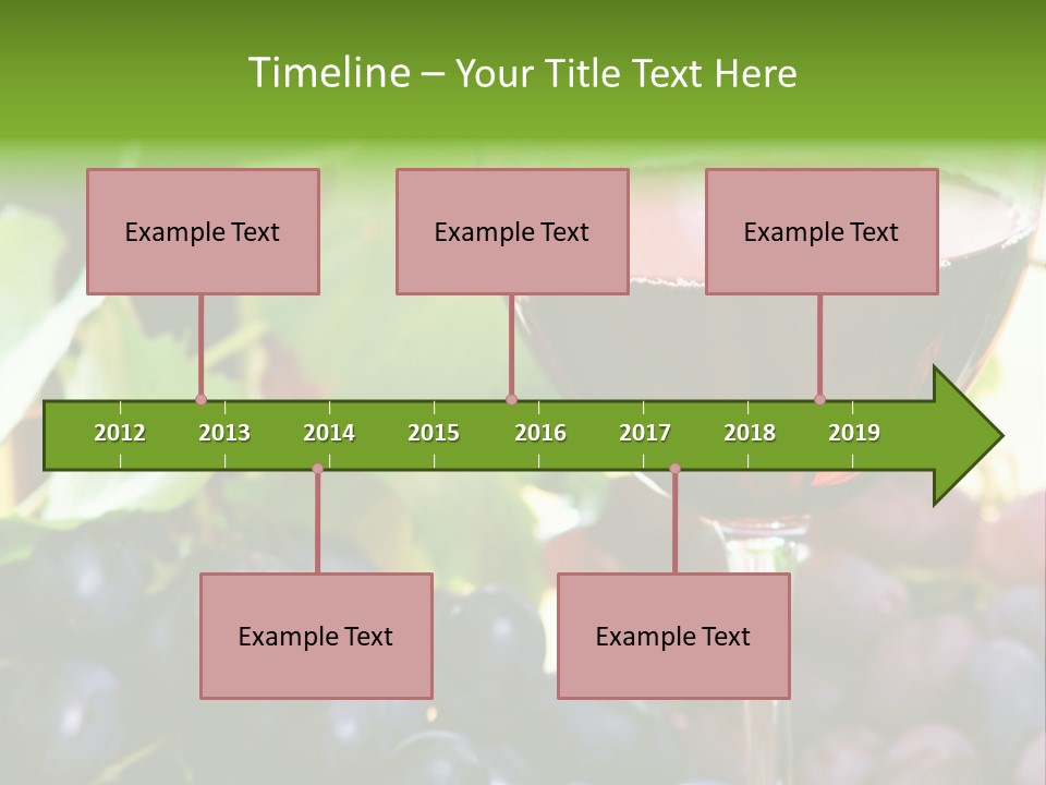 A Glass Of Red Wine Next To A Bunch Of Grapes PowerPoint Template