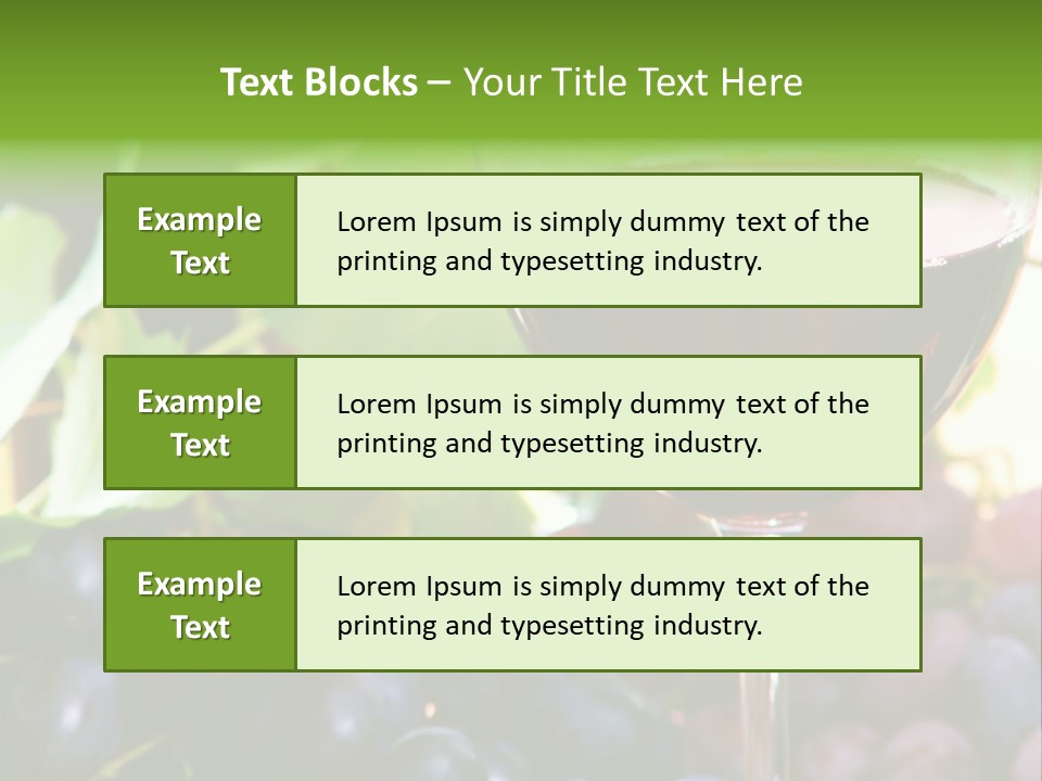 A Glass Of Red Wine Next To A Bunch Of Grapes PowerPoint Template