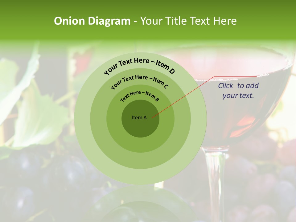 A Glass Of Red Wine Next To A Bunch Of Grapes PowerPoint Template